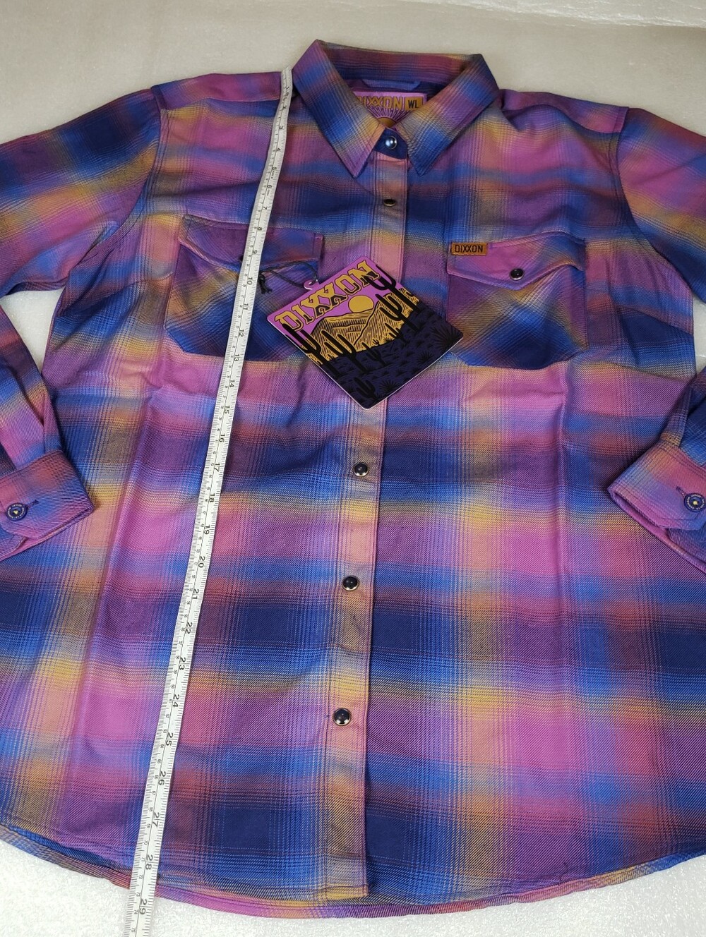 Nwt Women's Large Dixxon “DESERT MORNINGS” WOMEN’S Flannel Shirt - Picture 8 of 12